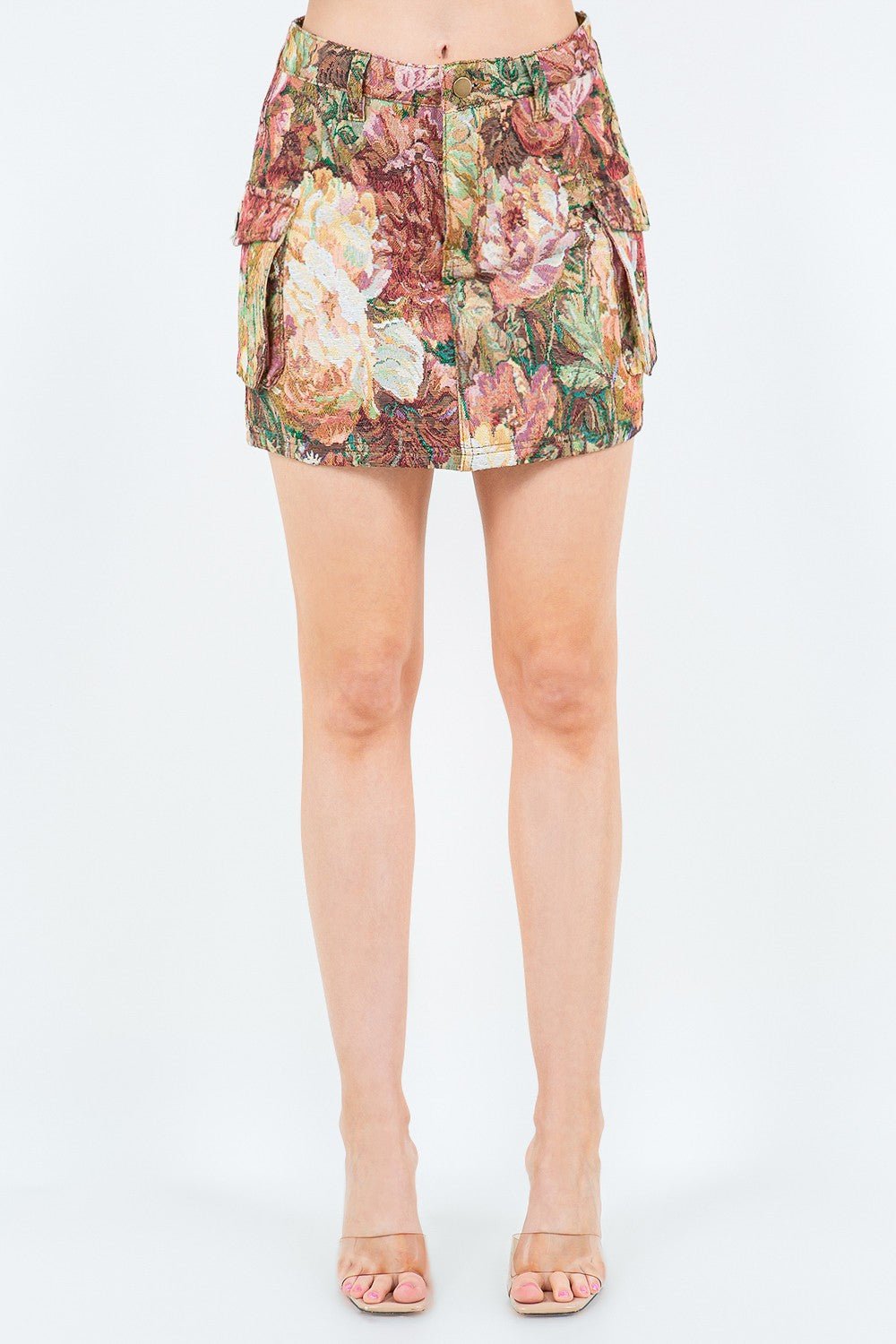 American Bazi Jacquard Weave Cargo Pocket Skirt - Mack & Harvie