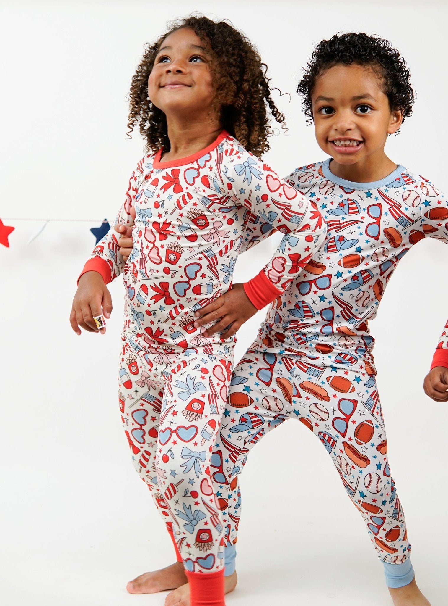 American Dream 2 piece Long Set - Blue - Mack & Harvie