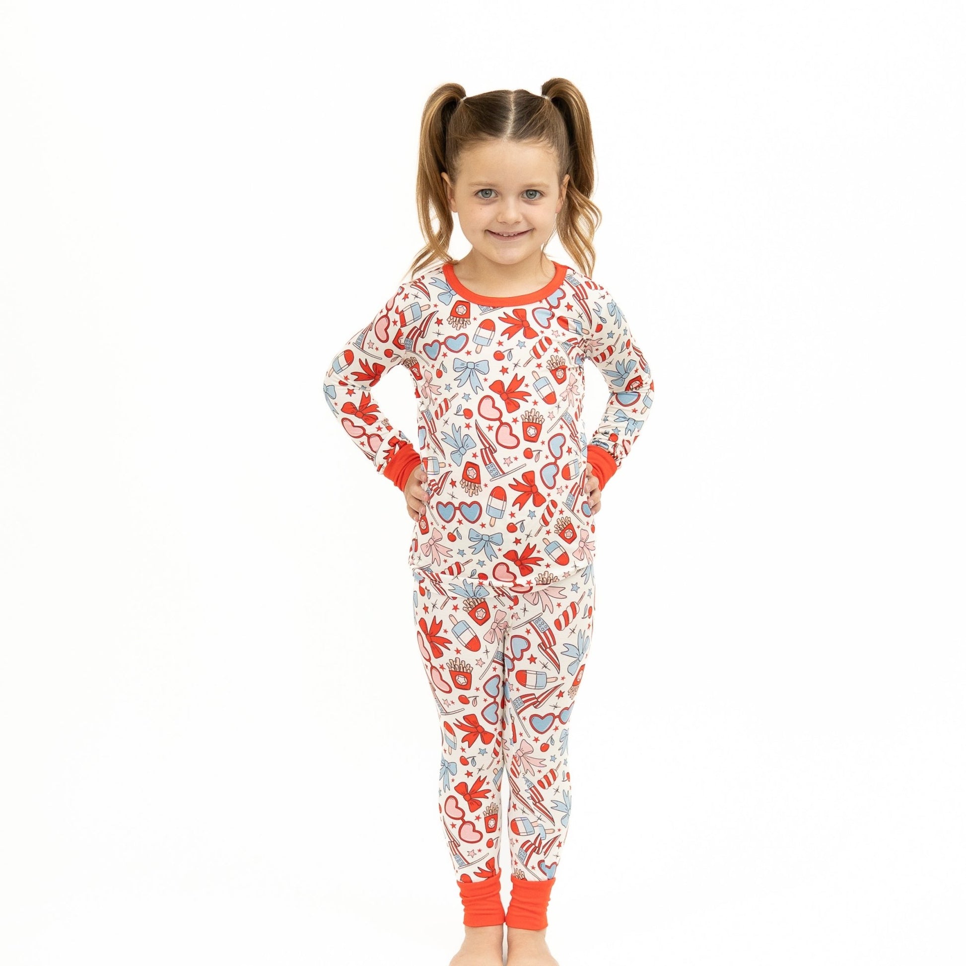 American Dream 2 piece Long Set - Red - Mack & Harvie