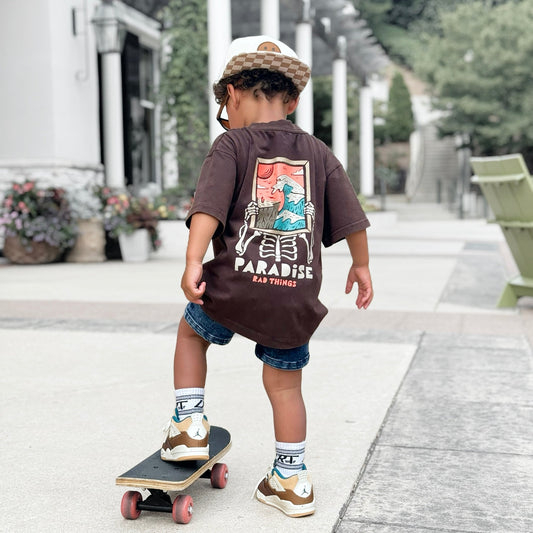 ANOTHER DAY IN PARADISE TEE - VINTAGE BROWN - Mack & Harvie