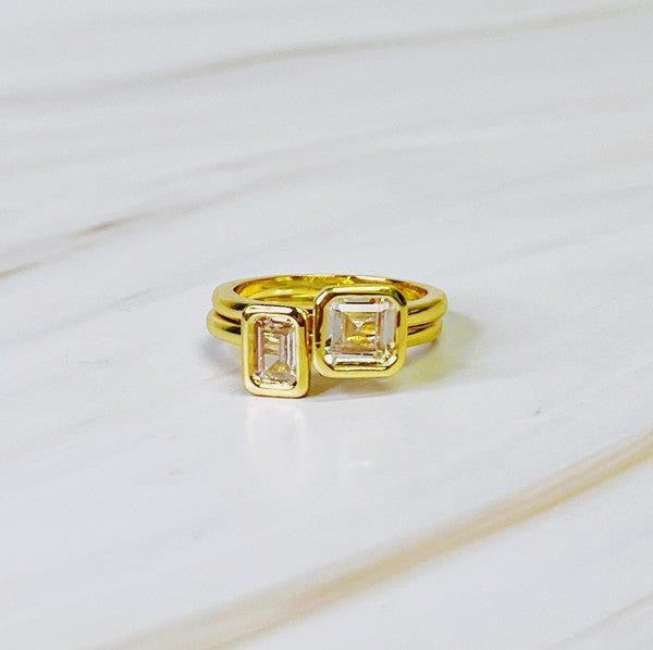 Asscher Cut Duo Ring Set Of 2 - Mack & Harvie