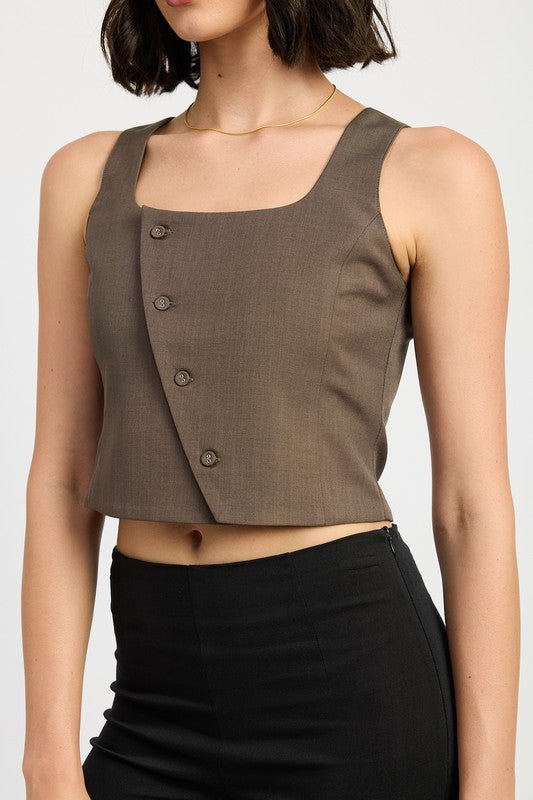 ASYMMETRICAL VEST TOP - Mack & Harvie