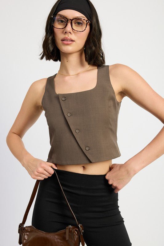 ASYMMETRICAL VEST TOP - Mack & Harvie