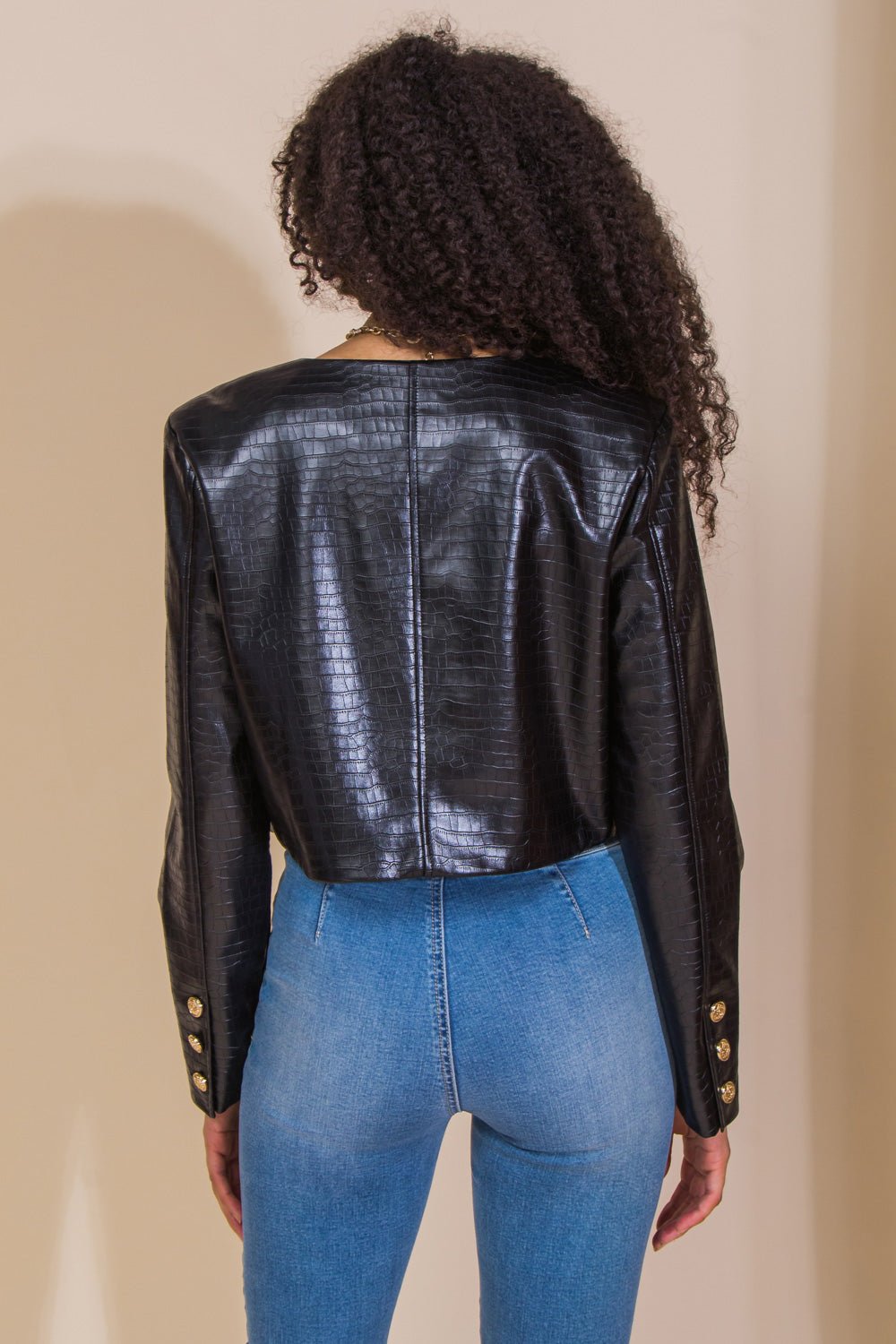 AT THE START FAUX LEATHER BOLERO JACKET - Mack & Harvie