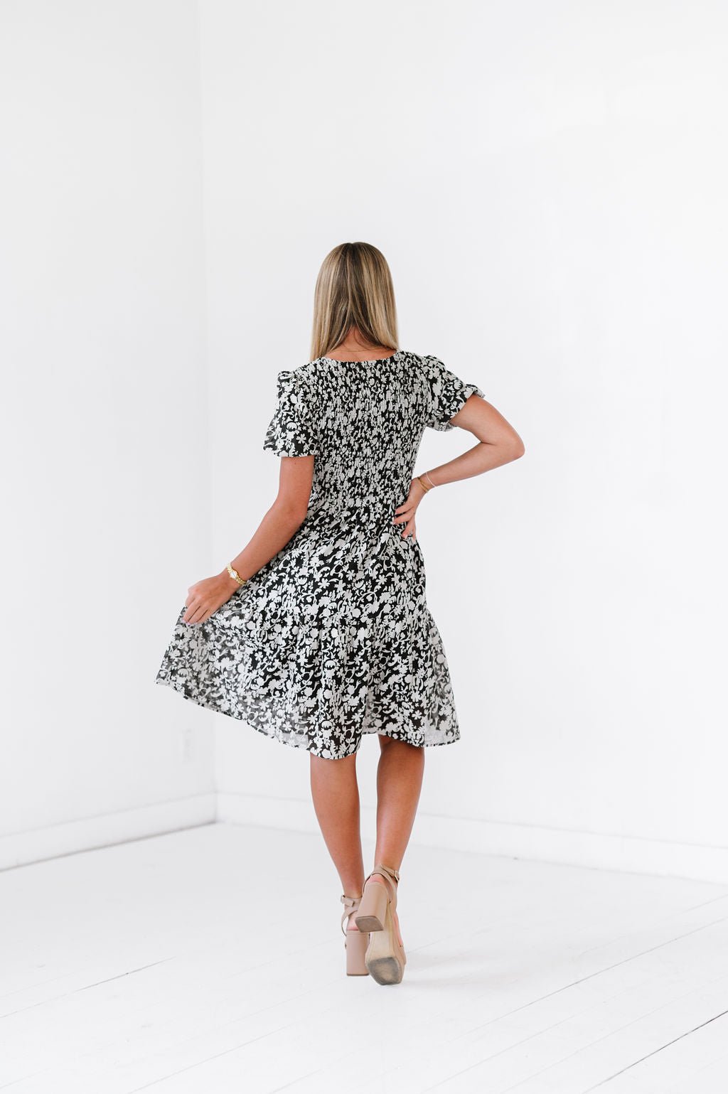 Aurora Dress in Black & White - Mack & Harvie