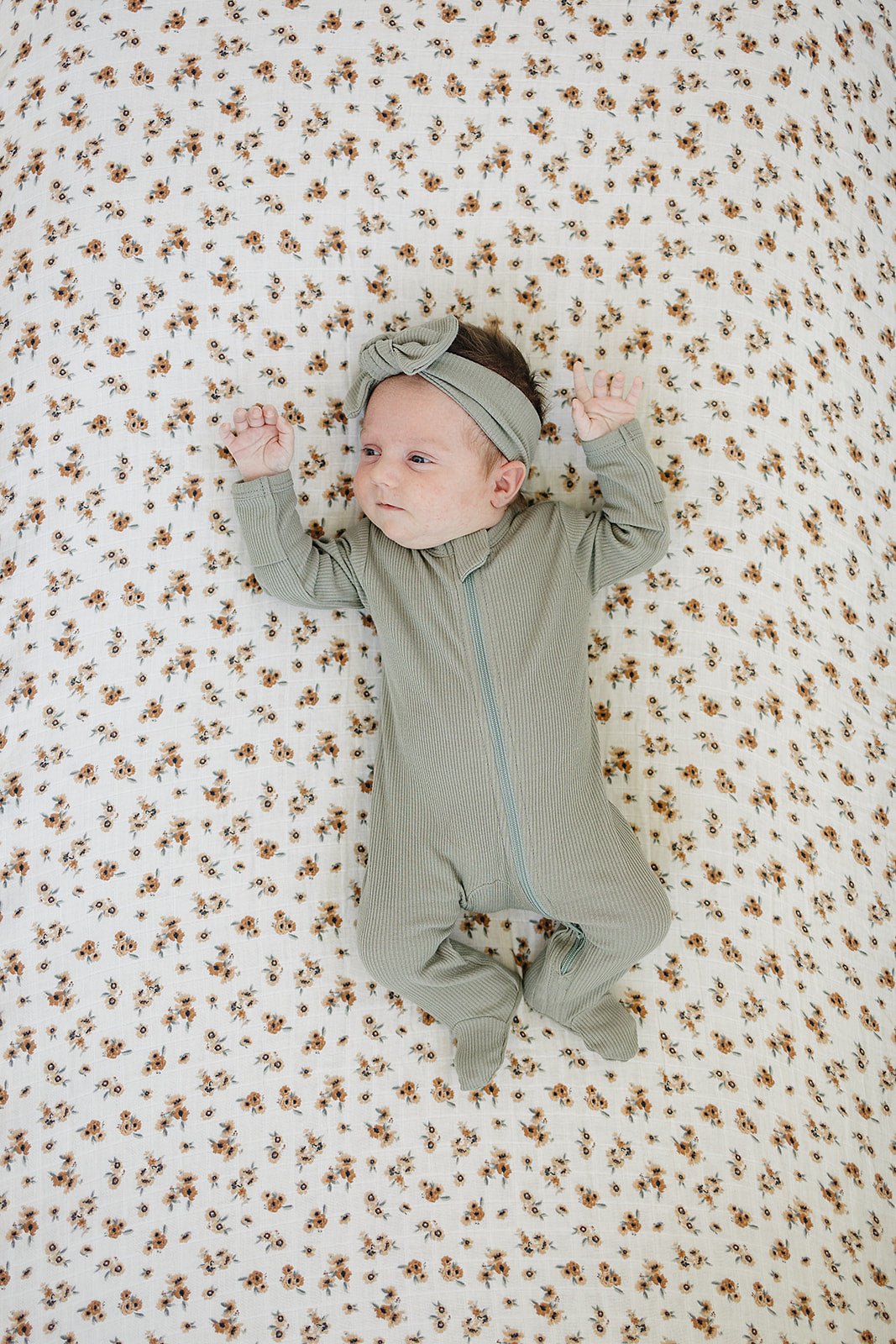 Autumn Bloom Muslin Crib Sheet - Mack & Harvie