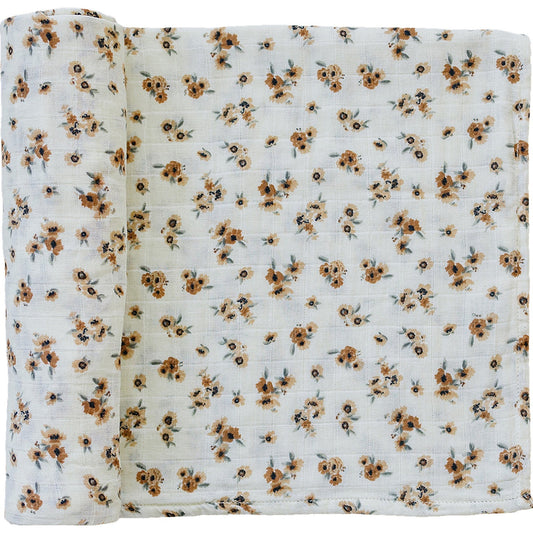 Autumn Bloom Muslin Swaddle Blanket - Mack & Harvie