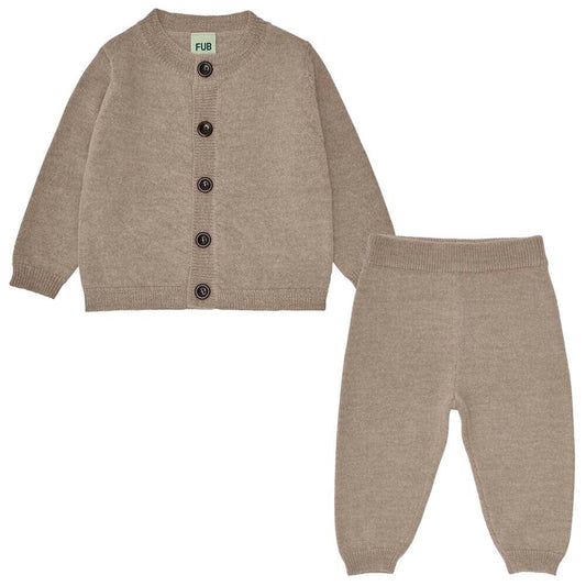 Baby Alpaca Cardigan & Pants - Camel Melange - Mack & Harvie