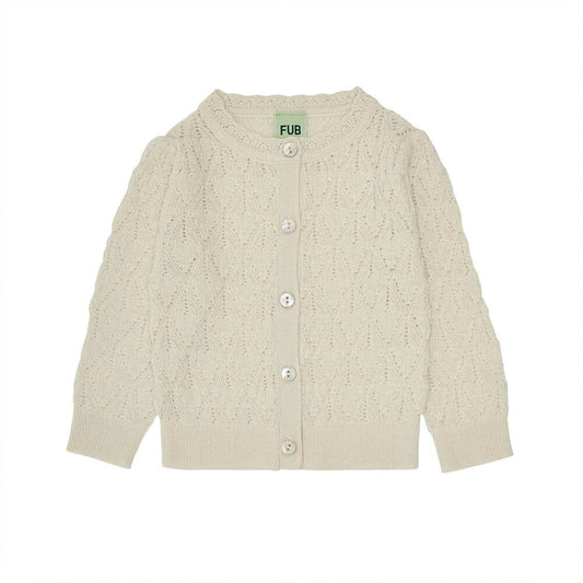 Baby Pointelle & Lace Cardigan - Ecru - Mack & Harvie