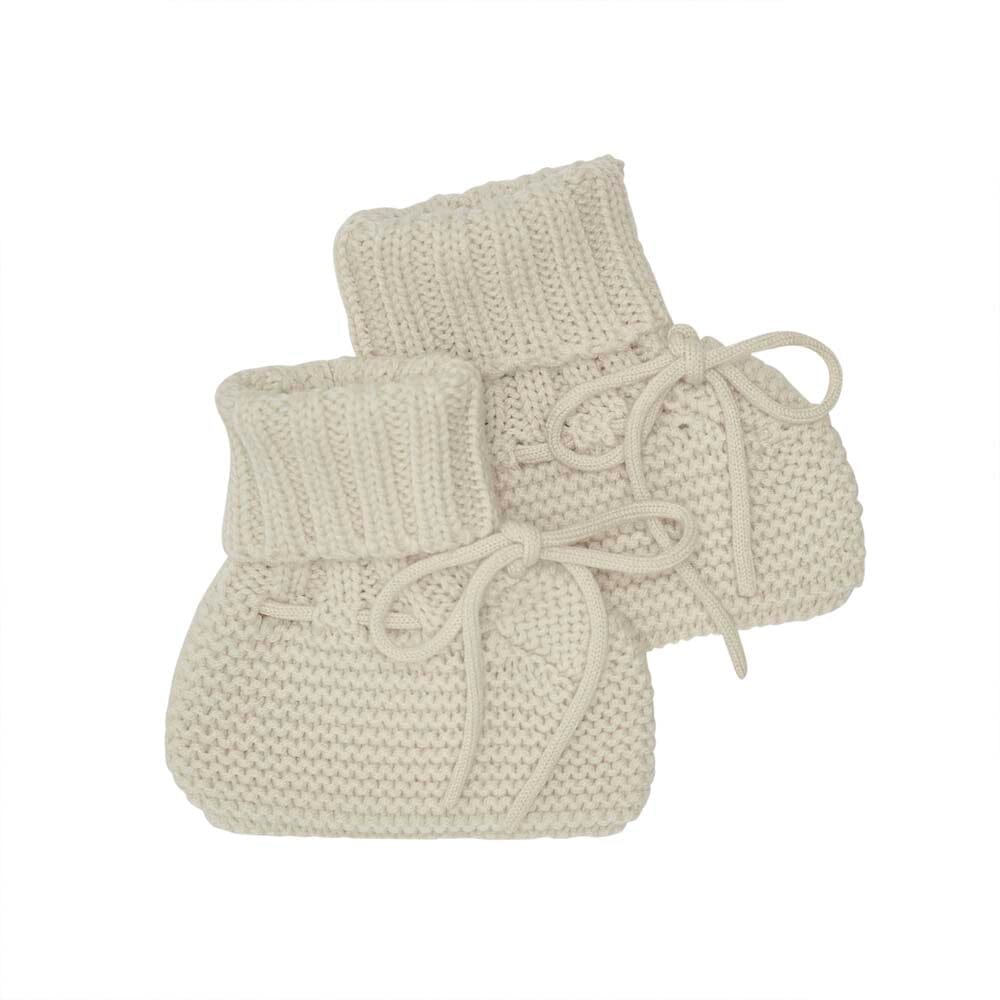 Baby Sweater Booties - Merino Wool Ecru - Mack & Harvie