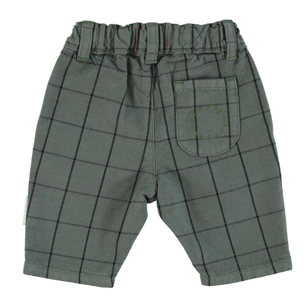 Baby Trouser w/ Buttons - Green Checkered - Mack & Harvie