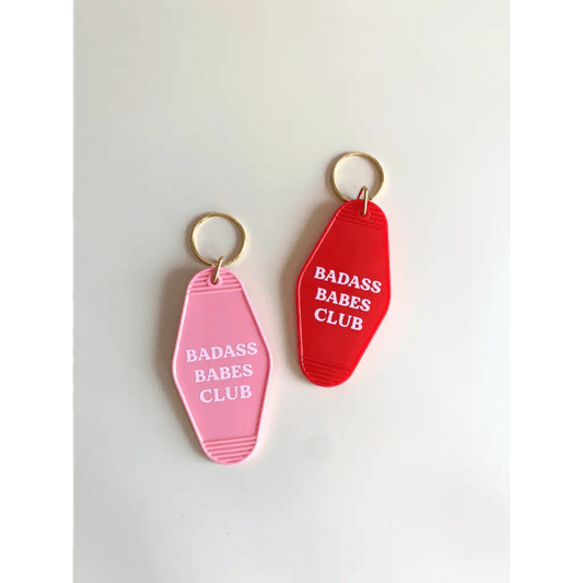 Badass Babes Club Vintage Hotel Keychains - Mack & Harvie