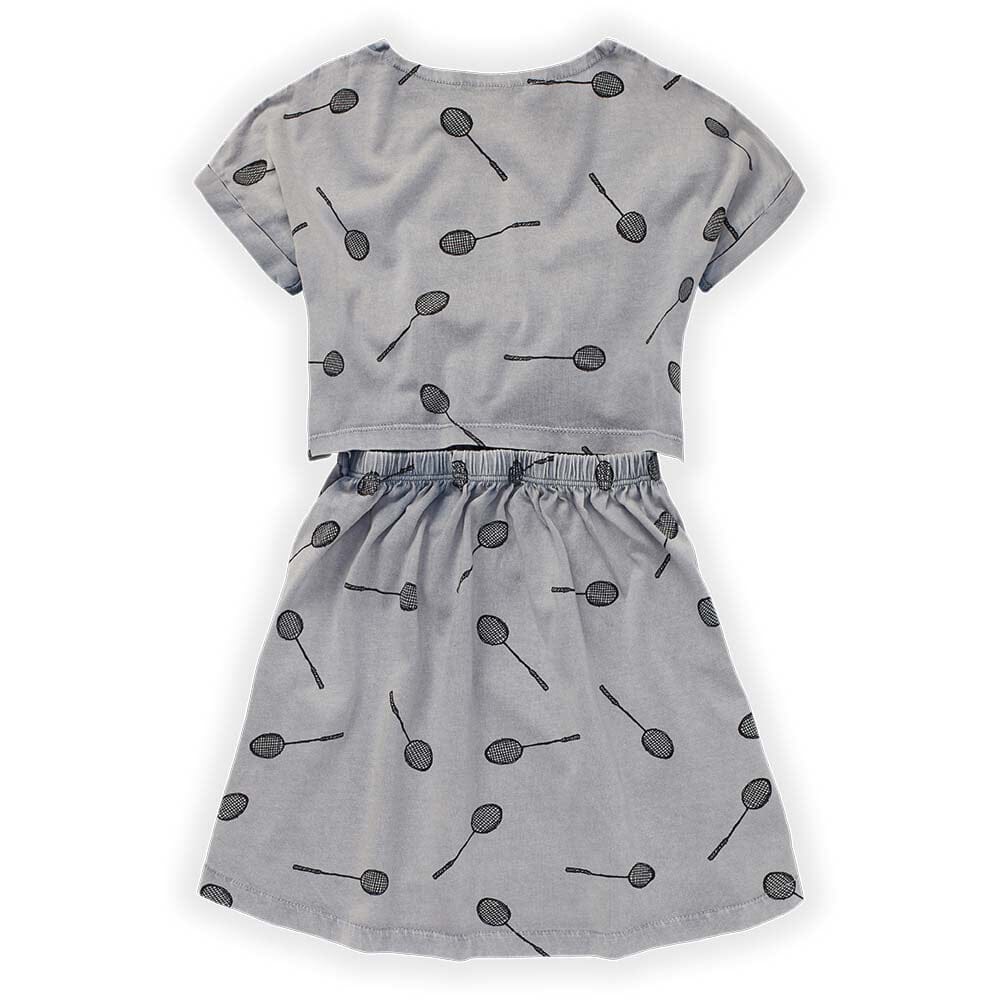 Badminton Print Dress - Stone Grey - Mack & Harvie