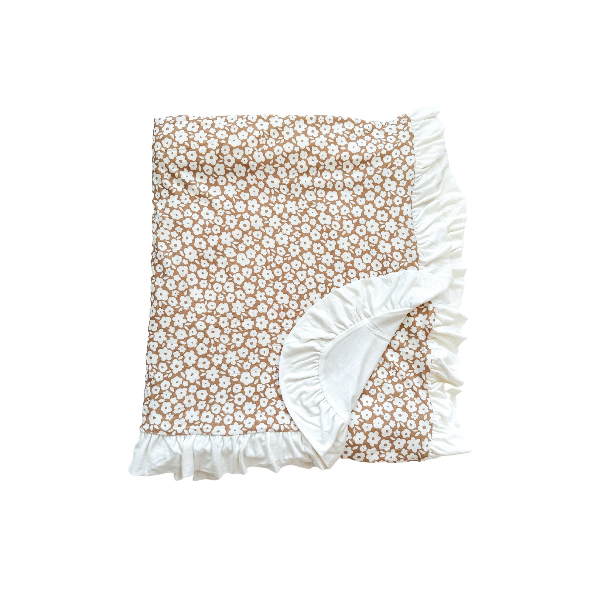 Bamboo Blanket - Mocha Ditsy Floral - Mack & Harvie