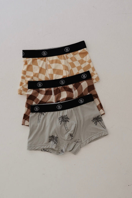 Bamboo Boxers (3 Pack) | Gold Coast + Groovy Gingham + Summer Dreamin' - Mack & Harvie