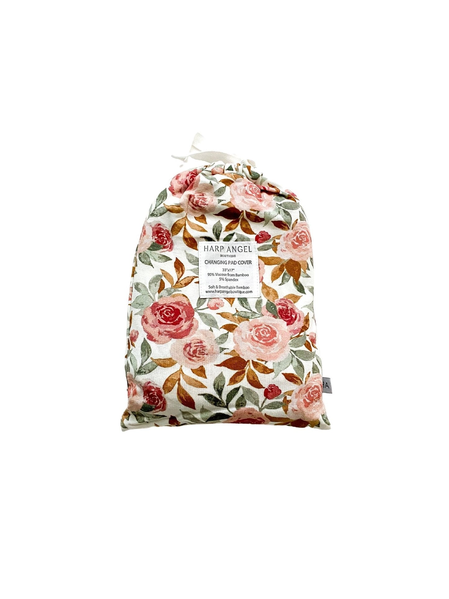 Bamboo Changing Pad Cover - Dusty Pink Floral - Mack & Harvie