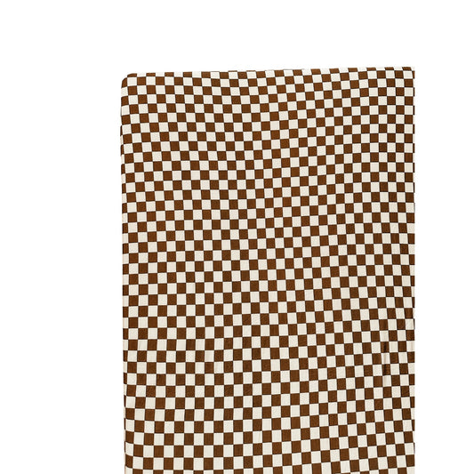 Bamboo Fitted Crib Sheet - Toffee Checkered - Mack & Harvie