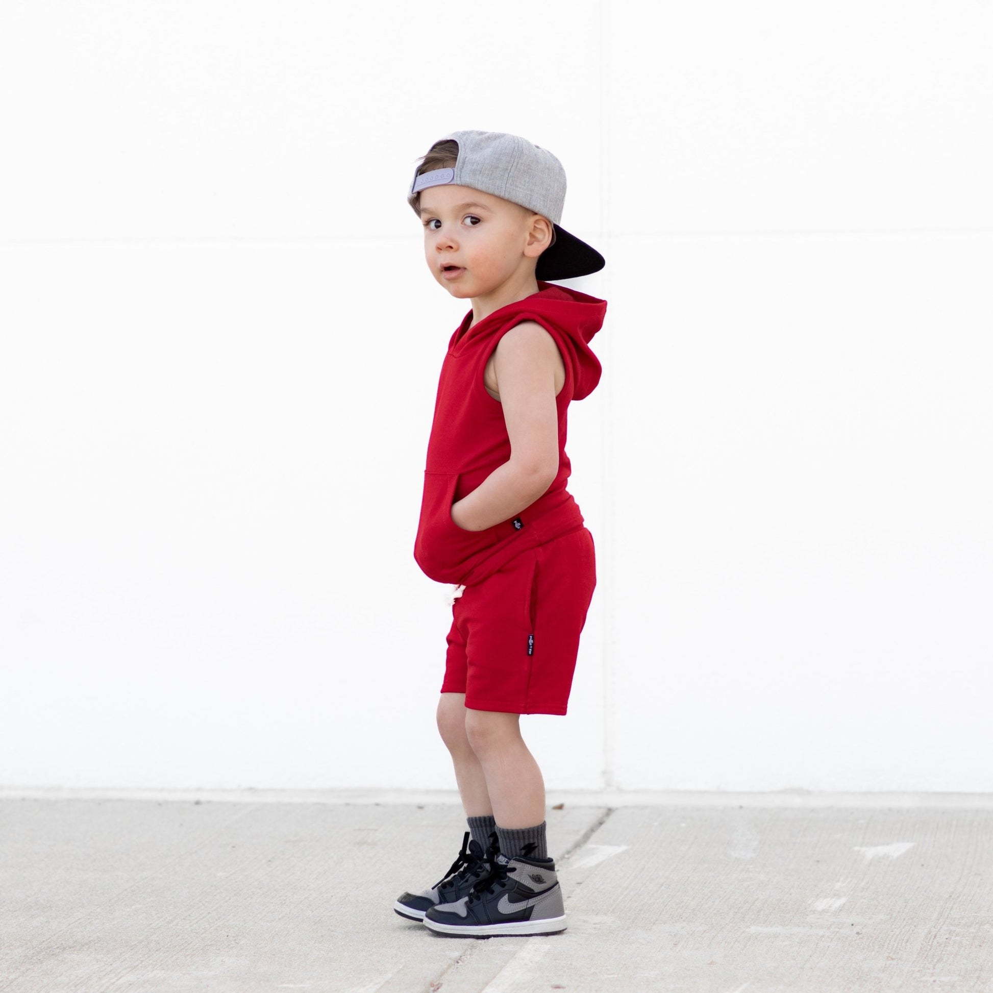 BAMBOO HOODIE TANK - Red - Mack & Harvie