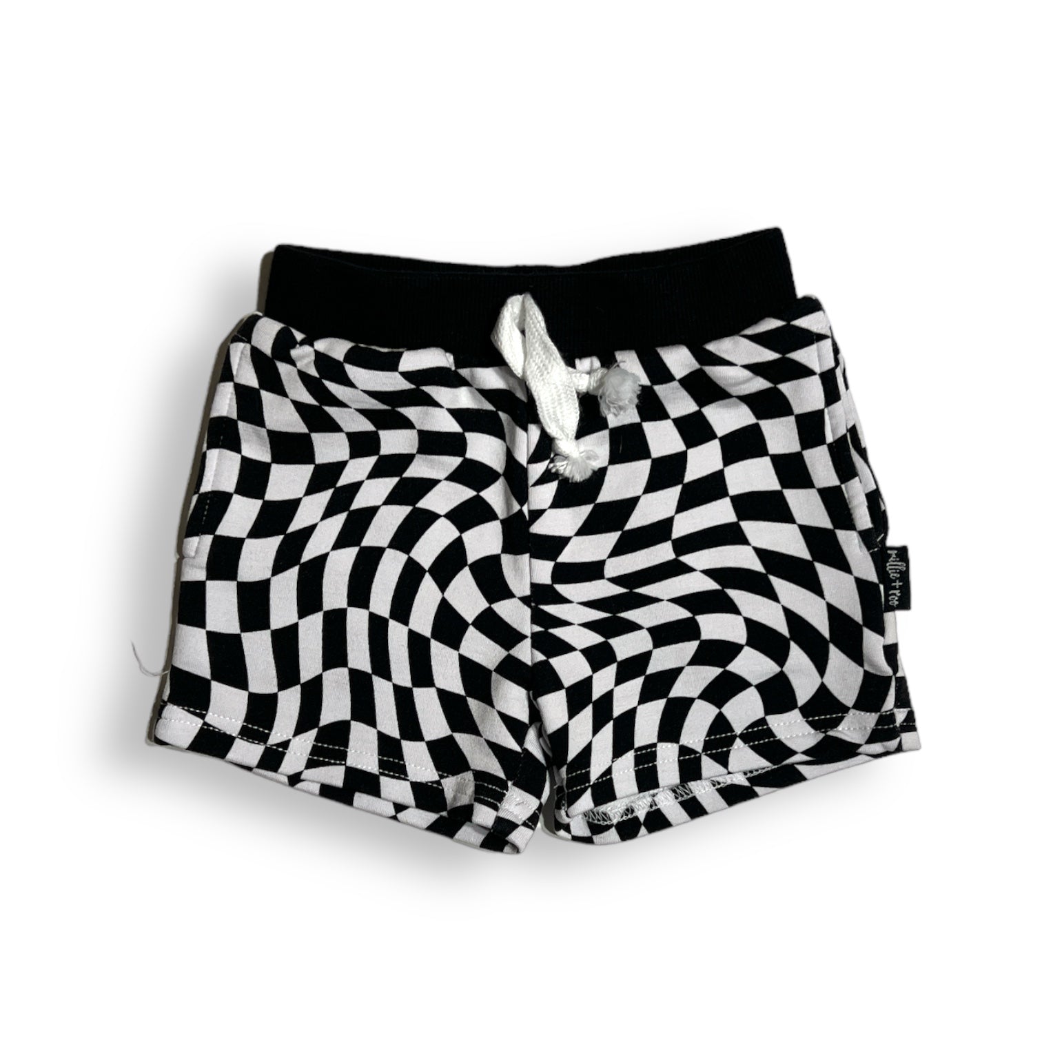 BAMBOO JOGGER SHORTS - Black Dizzy Check - Mack & Harvie