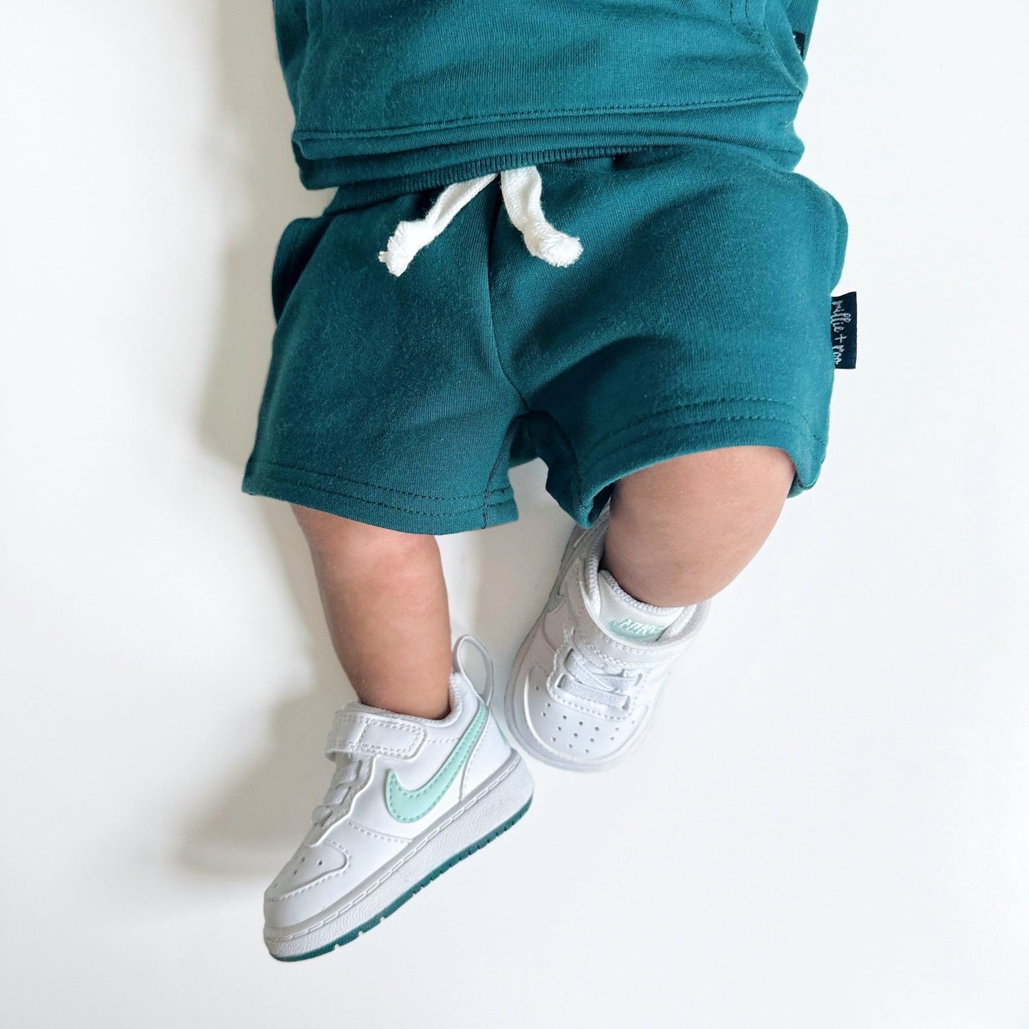 BAMBOO JOGGER SHORTS - Peacock - Mack & Harvie