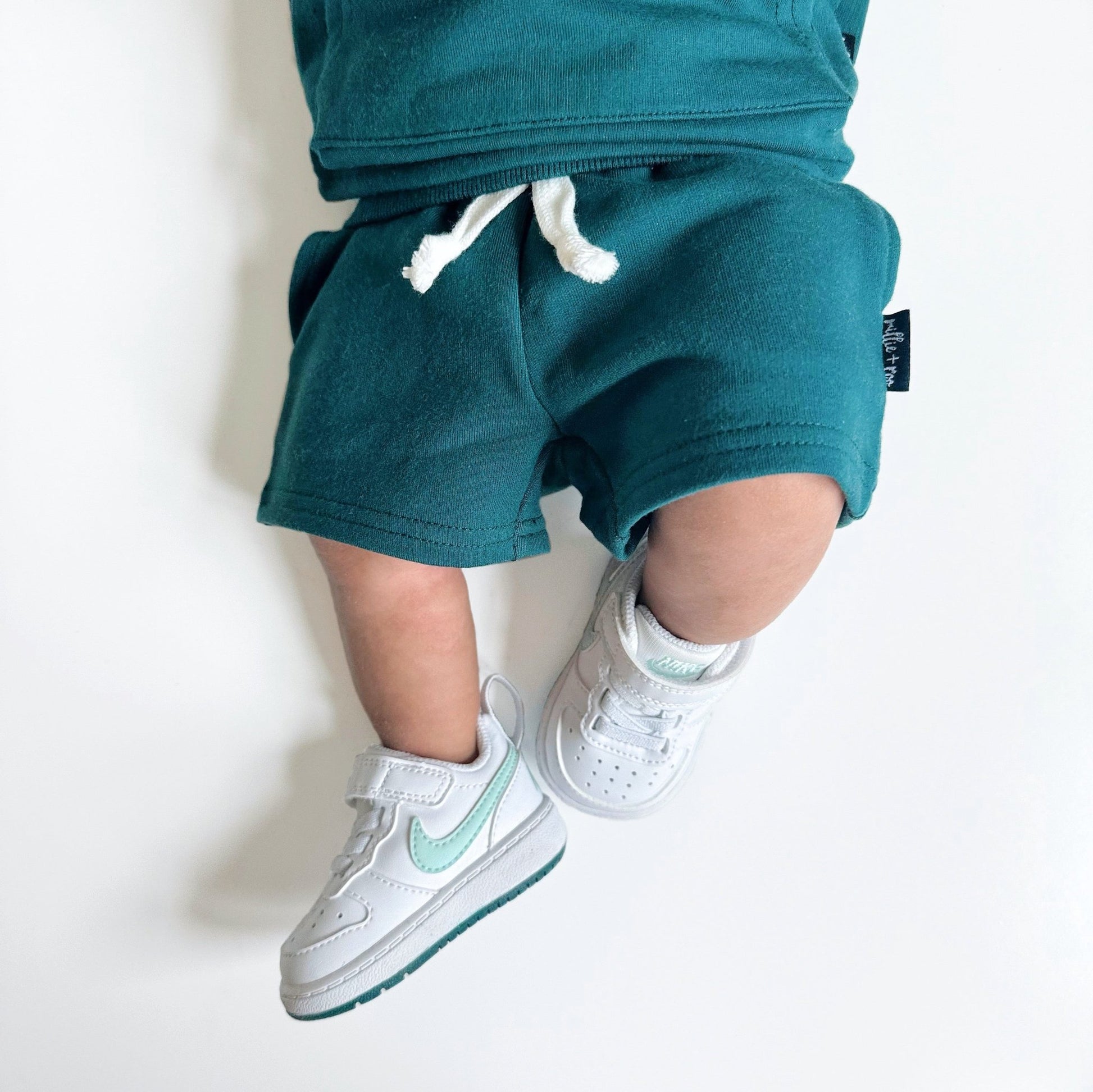 BAMBOO JOGGER SHORTS - Peacock - Mack & Harvie