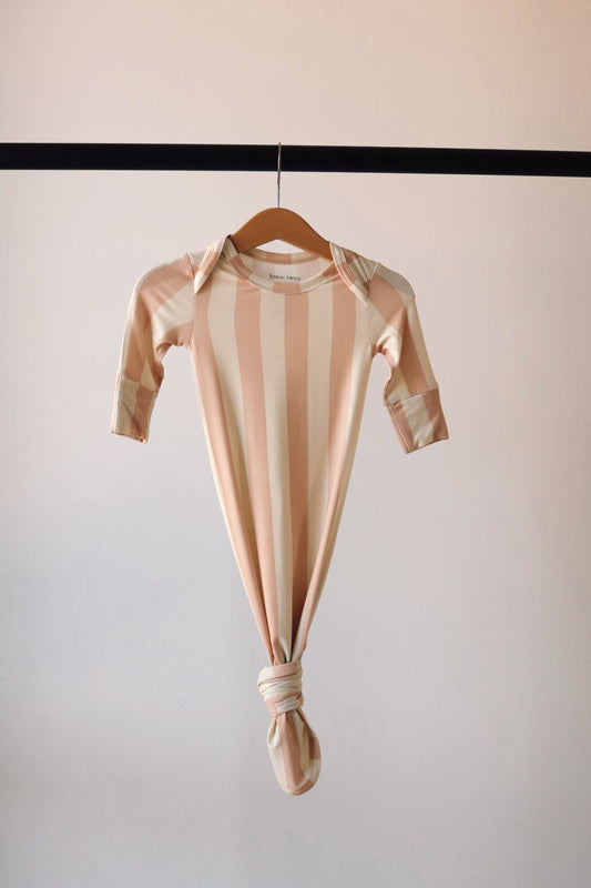 Bamboo Knotted Gown | Candy Stripe - Mack & Harvie