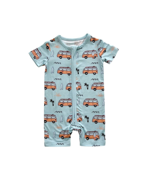 Bamboo Shorty Romper | Retro Beach - Mack & Harvie