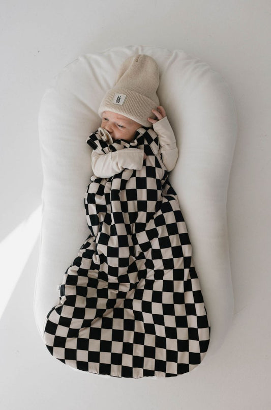 Bamboo Sleep Sack | Black Checker - Mack & Harvie