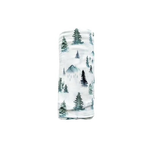 Bamboo Stretch Swaddle - Green Forest - Mack & Harvie