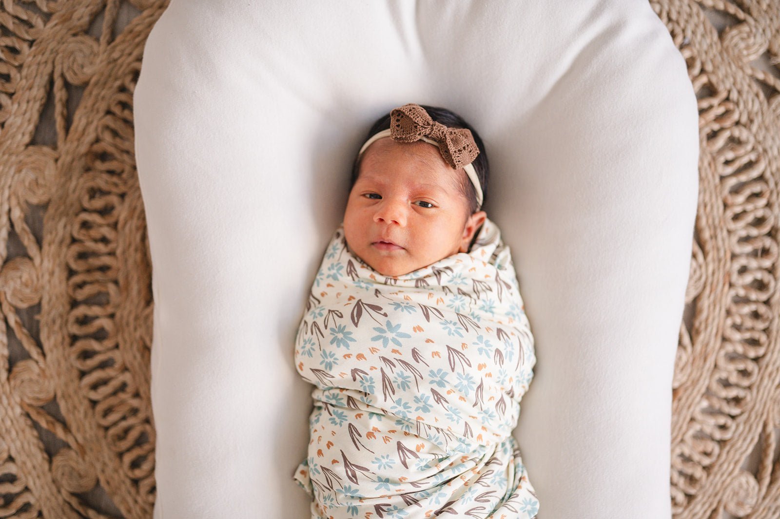 Bamboo Stretch Swaddle - La La Floral - Mack & Harvie