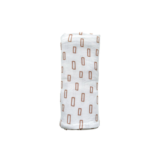 Bamboo Stretch Swaddle - Neutral Rectangle - Mack & Harvie