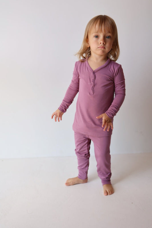 Bamboo Two Piece Pajamas | Amethyst - Mack & Harvie