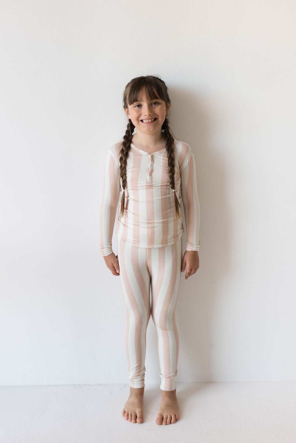 Bamboo Two Piece Pajamas | Candy stripe - Mack & Harvie