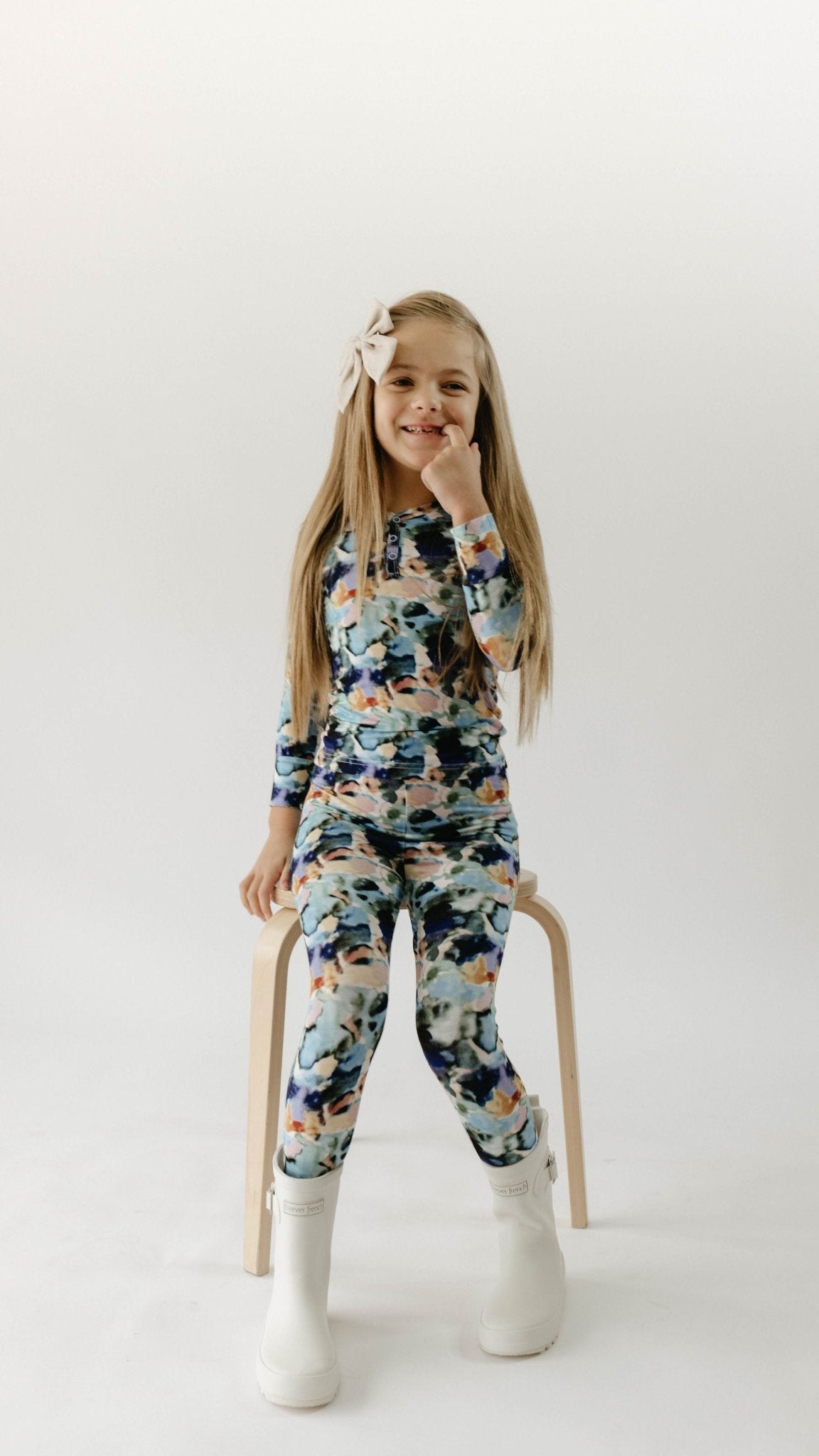 Bamboo Two Piece Pajamas | Charli Print - Mack & Harvie