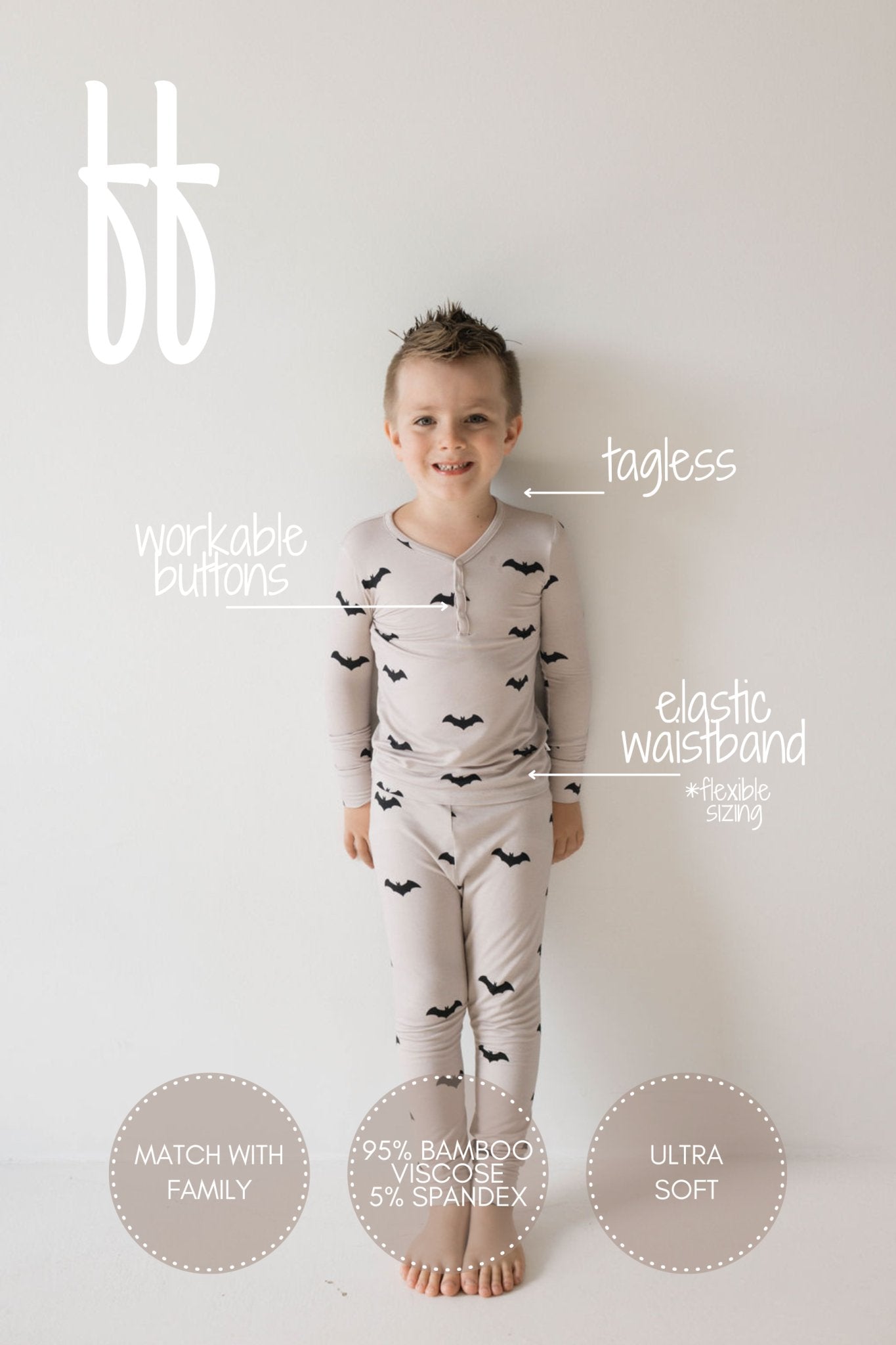 Bamboo Two Piece Pajamas | It's Bats! - Mack & Harvie