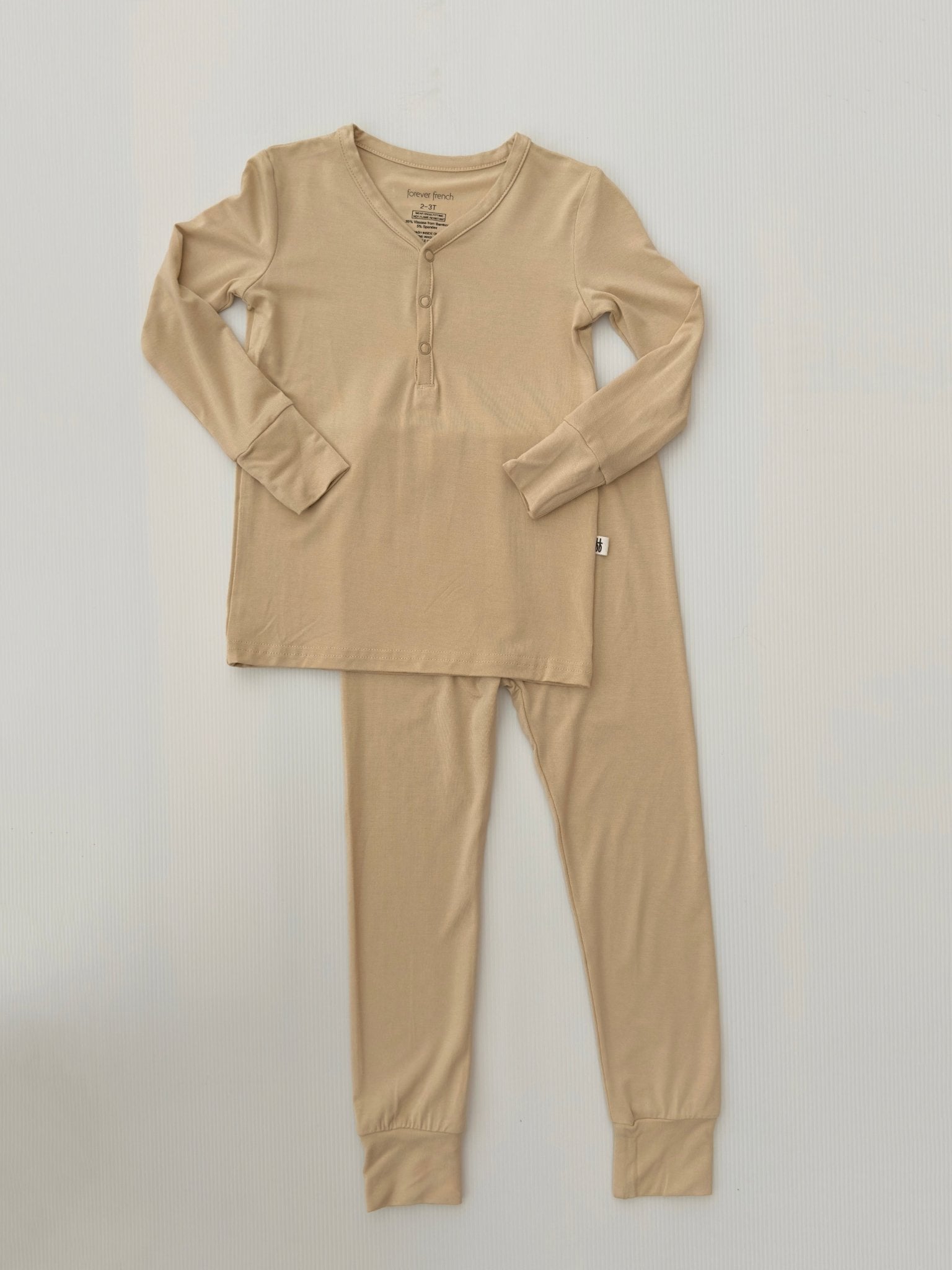 Bamboo Two Piece Pajamas | Limestone - Mack & Harvie