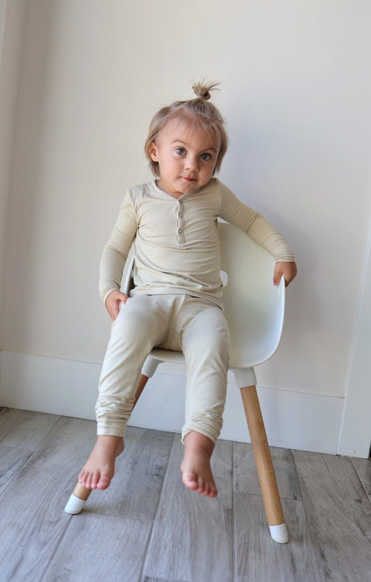 Bamboo Two Piece Pajamas | Limestone - Mack & Harvie