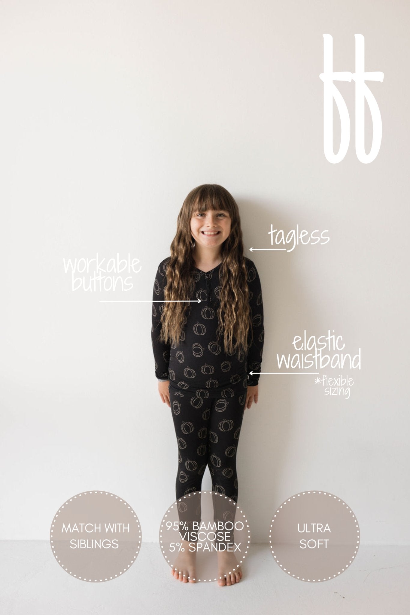 Bamboo Two Piece Pajamas | Midnight Pumpkin - Mack & Harvie