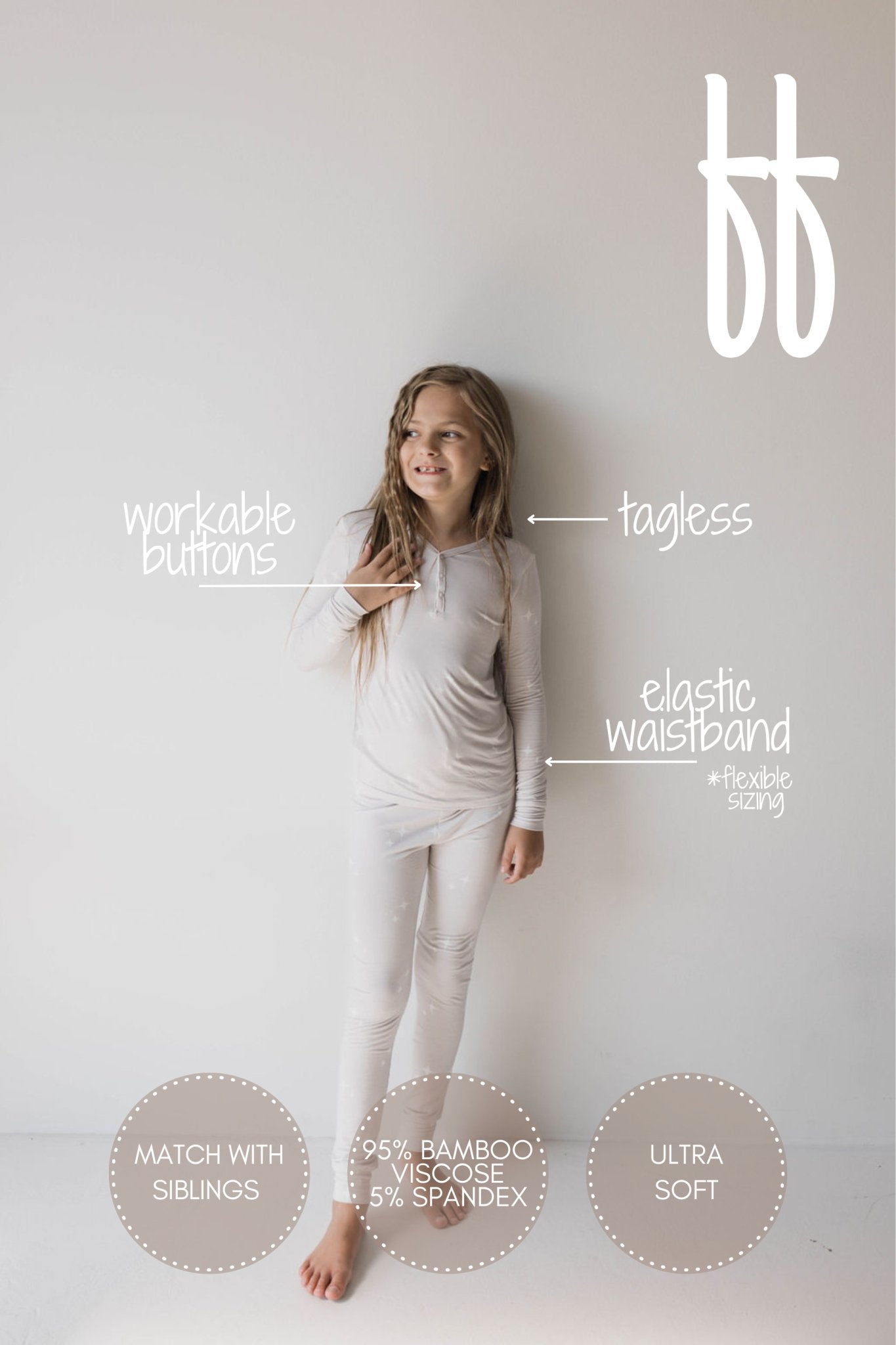 Bamboo Two Piece Pajamas | Sparkle! | ff club - Mack & Harvie