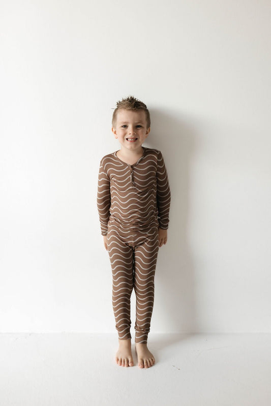 Bamboo Two Piece Pajamas | Static Waves - Mack & Harvie