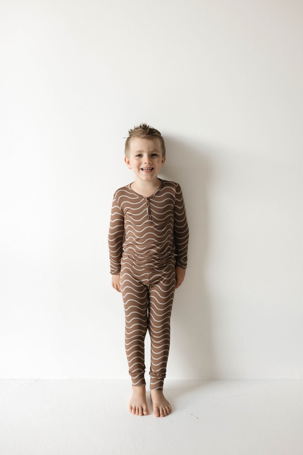 Bamboo Two Piece Pajamas | Static Waves - Mack & Harvie