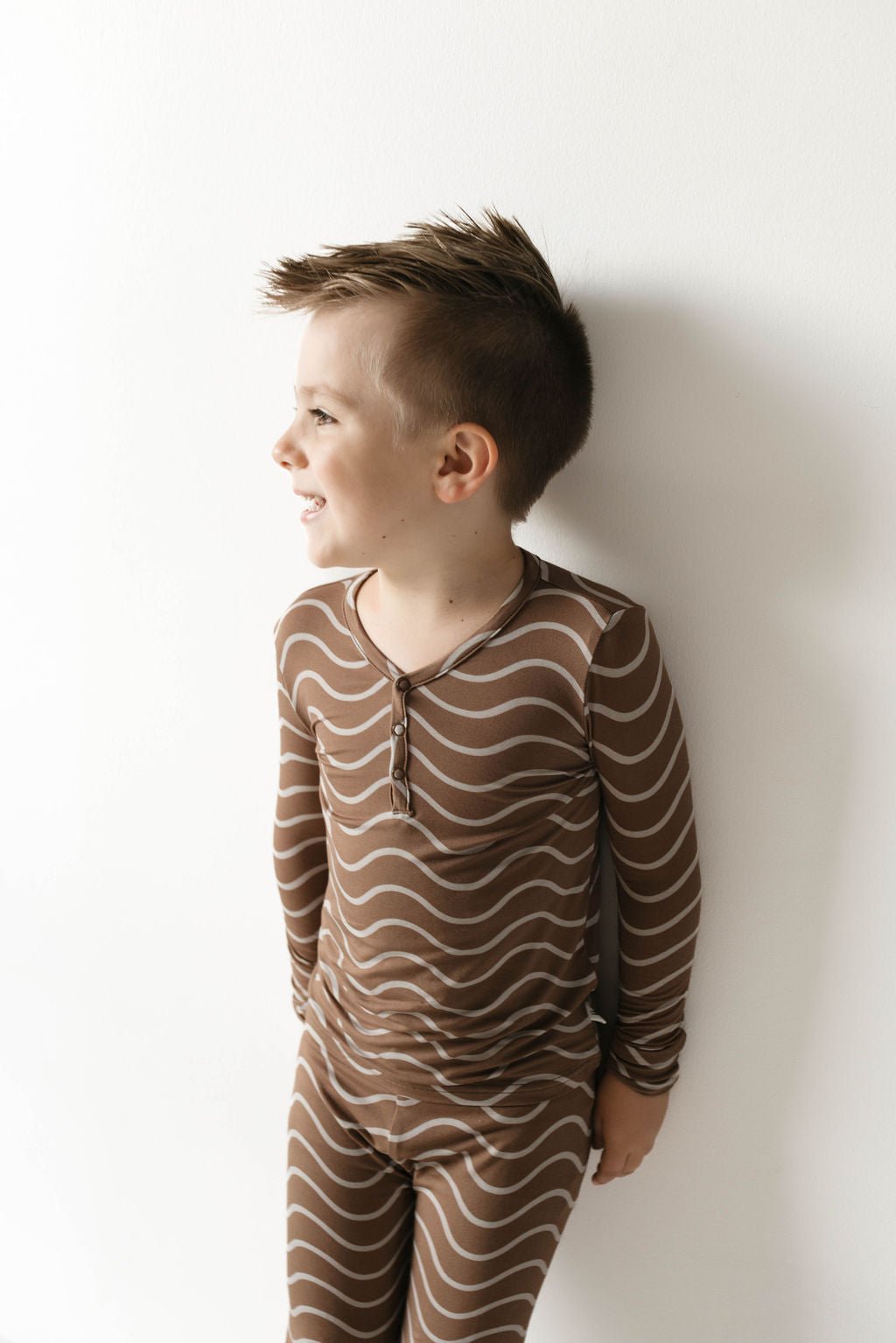 Bamboo Two Piece Pajamas | Static Waves - Mack & Harvie