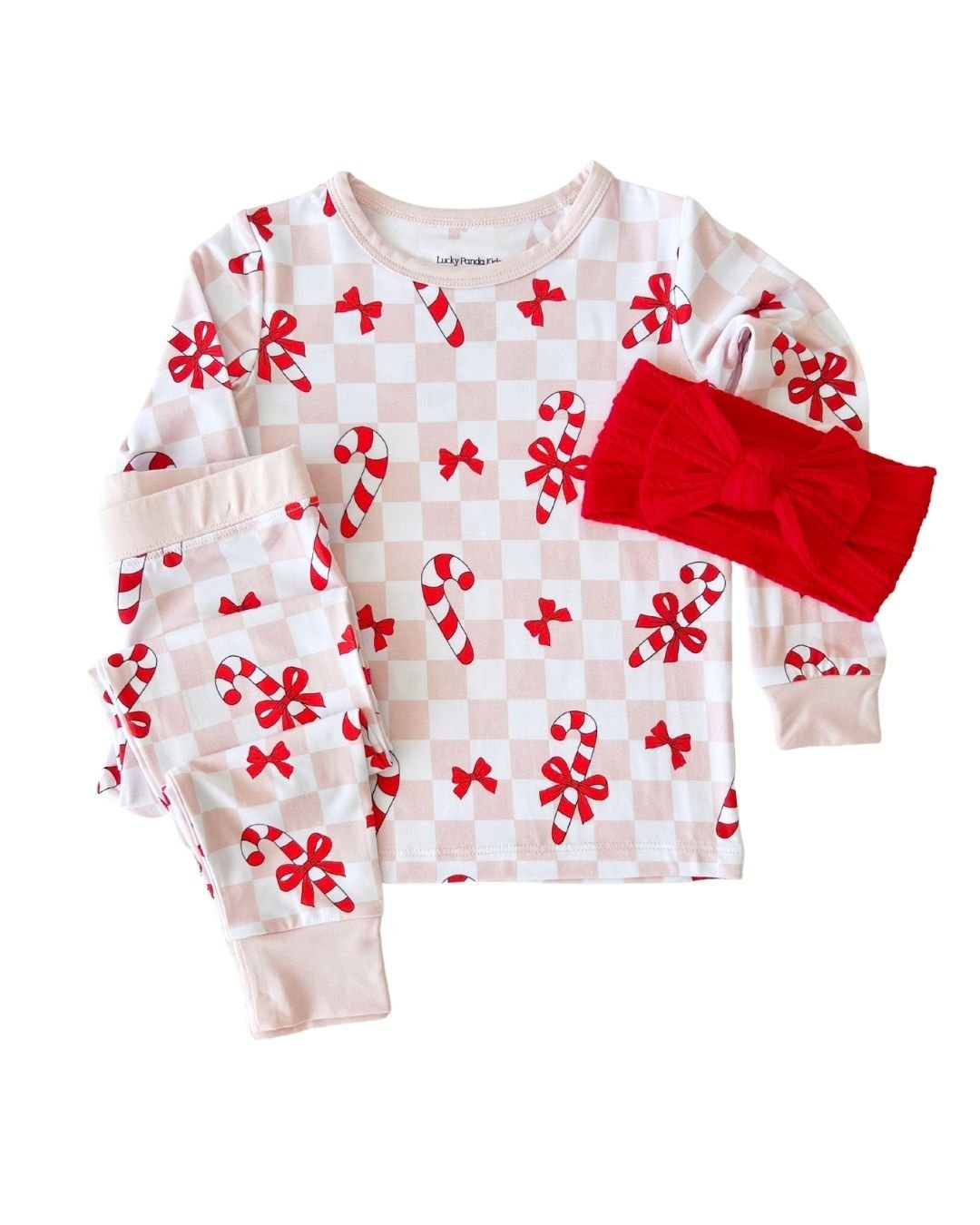 Bamboo Two Piece Set | Bows & Candy Cane - Mack & Harvie