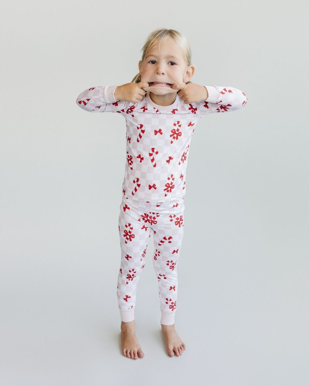 Bamboo Two Piece Set | Bows & Candy Cane - Mack & Harvie