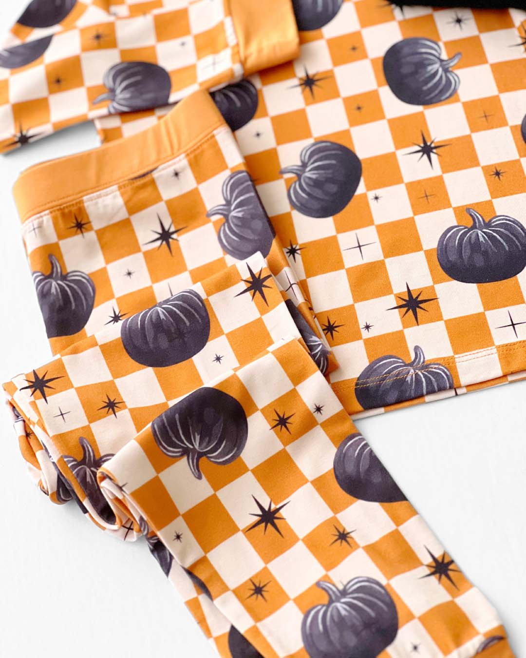 Bamboo Two Piece Set | Checkered Pumpkin - Mack & Harvie