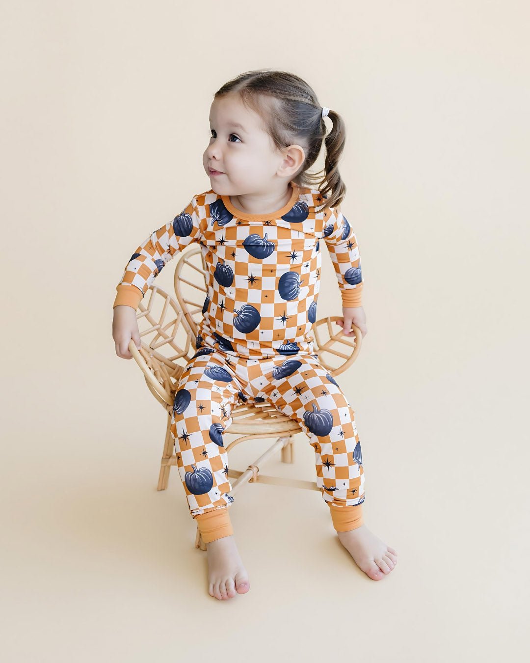 Bamboo Two Piece Set | Checkered Pumpkin - Mack & Harvie