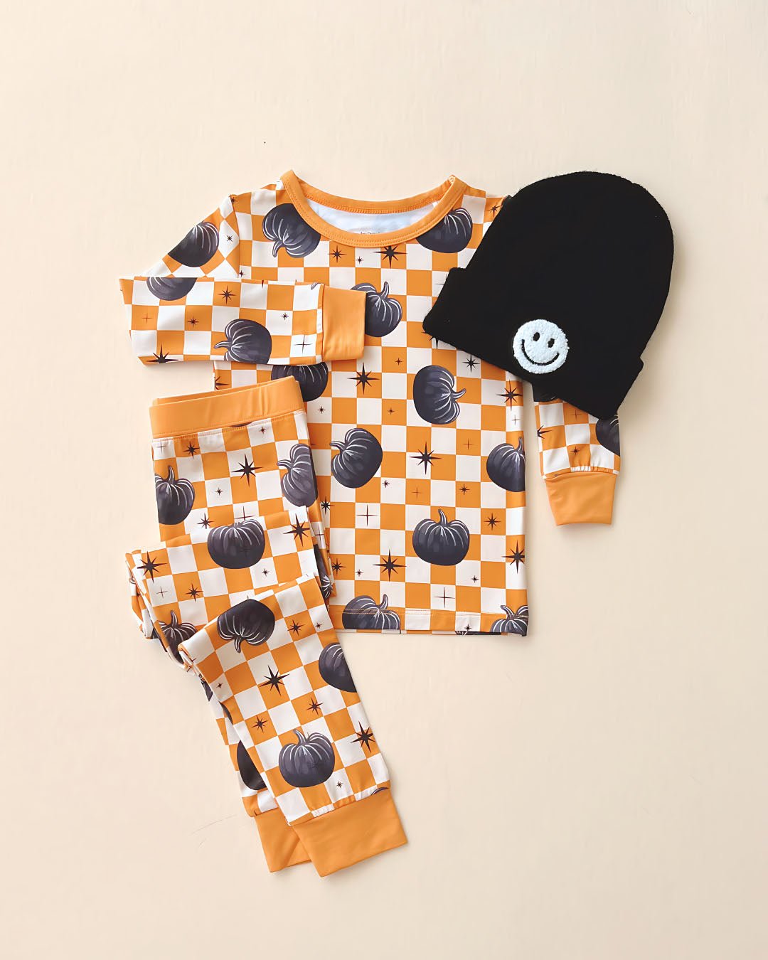 Bamboo Two Piece Set | Checkered Pumpkin - Mack & Harvie