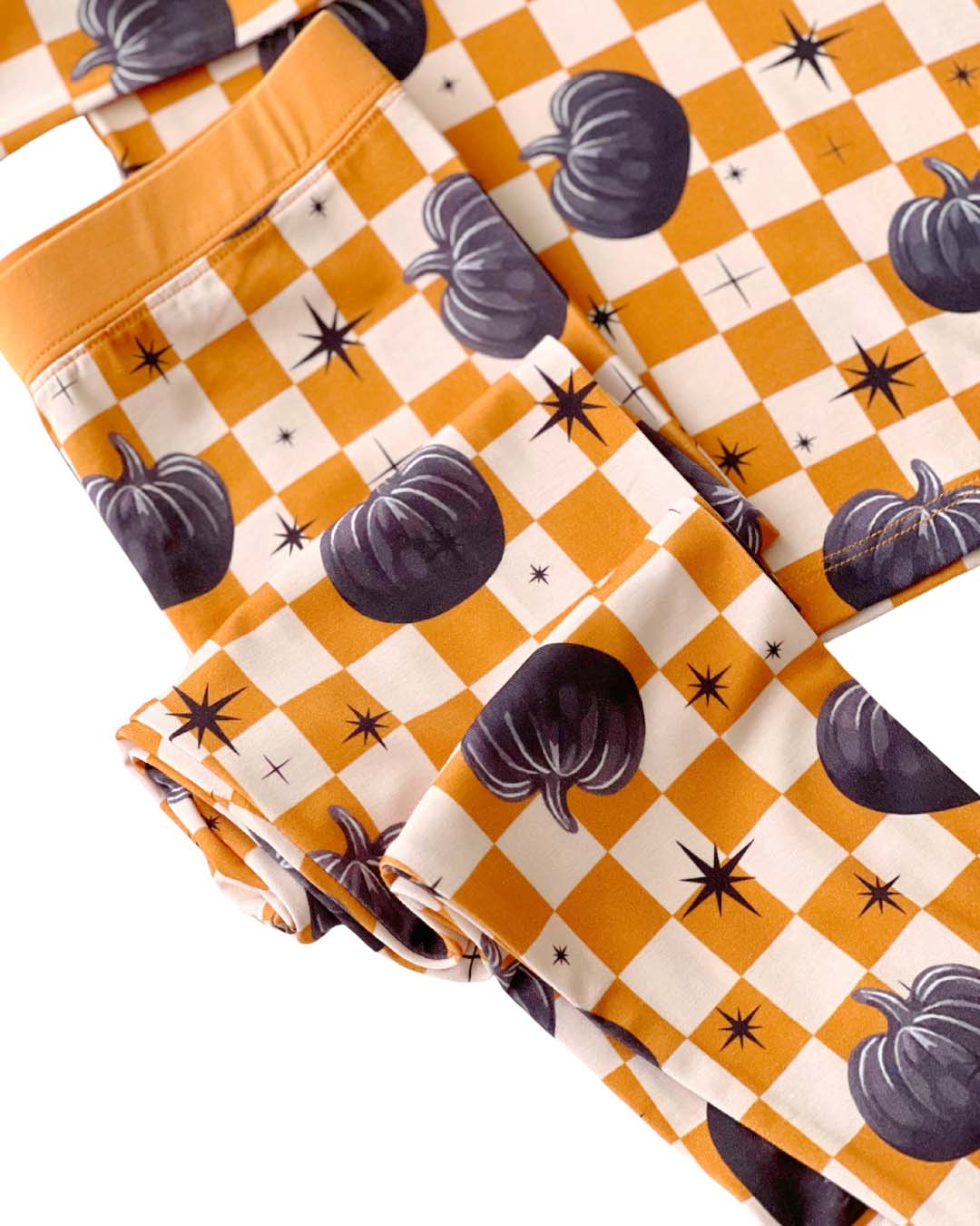 Bamboo Two Piece Set | Checkered Pumpkin - Mack & Harvie