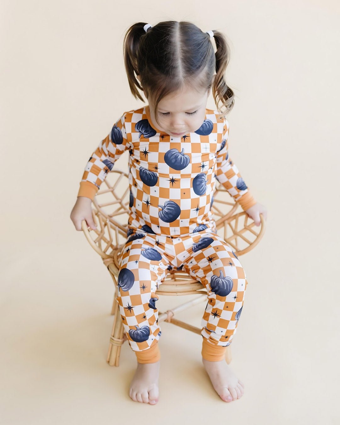 Bamboo Two Piece Set | Checkered Pumpkin - Mack & Harvie