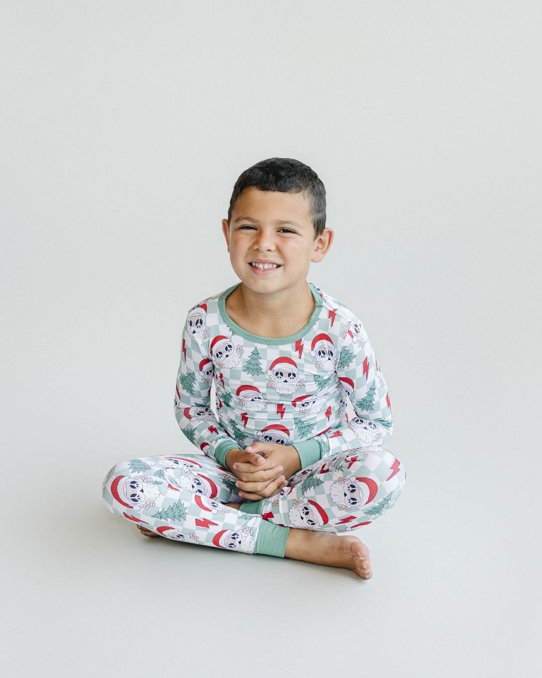 Bamboo Two Piece Set | Checkered Santa - Mack & Harvie